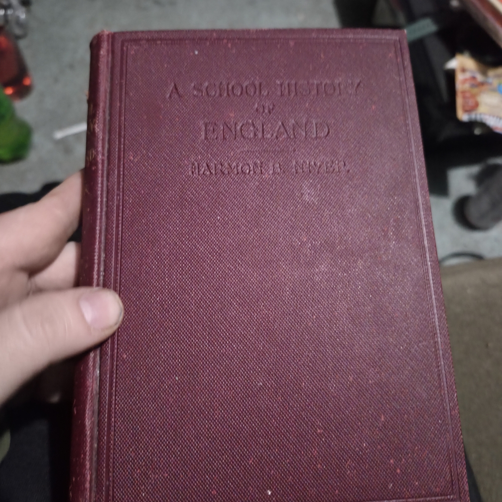 1904 Harmon B. Niver Copy Of A School History Of England Hardcover Book